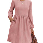Nadorine Women's Casual Knit Sweater Dress with Pockets