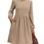 Nadorine Women's Casual Knit Sweater Dress with Pockets