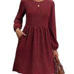 Nadorine Women's Casual Knit Sweater Dress with Pockets