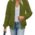 Nadorine Sherpa Fleece Jacket Faux Fuzzy Casual Zip Up Coat