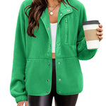 Nadorine Women's Cozy Fleece Jacket Western Aztec Print Coat