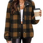 Nadorine Women's Cozy Fleece Jacket Western Aztec Print Coat