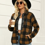Nadorine Women's Cozy Fleece Jacket Western Aztec Print Coat