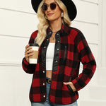 Nadorine Women's Cozy Fleece Jacket Western Aztec Print Coat