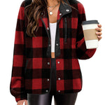 Nadorine Women's Cozy Fleece Jacket Western Aztec Print Coat