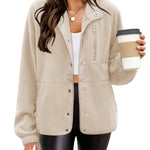 Nadorine Women's Cozy Fleece Jacket Western Aztec Print Coat