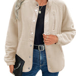 Nadorine Women's Cozy Fleece Jacket Western Aztec Print Coat