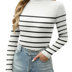 Zeagoo Women's Turtleneck Sweaters Fitted Long Sleeve Shirts