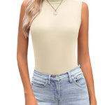 Zeagoo Womens Mock Turtleneck Tank Tops