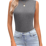 Zeagoo Womens Mock Turtleneck Tank Tops
