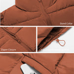 Nadorine Women Sleeveless Warm Jackets Casual Stand Collar Puffer Vest