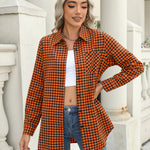 Nadorine Long Sleeve Plaid Shirt for Women Flannel Button Down Shirts