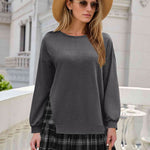 Nadorine Women Oversized Sweatshirt Plaid Patchwork Dress