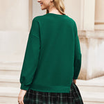 Nadorine Women Oversized Sweatshirt Plaid Patchwork Dress