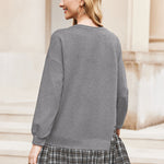 Nadorine Women Oversized Sweatshirt Plaid Patchwork Dress
