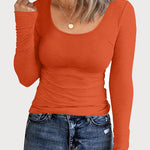 Nadorine Women's Ribbed Long Sleeve T-Shirts