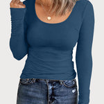 Nadorine Women's Ribbed Long Sleeve T-Shirts
