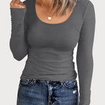 Nadorine Women's Ribbed Long Sleeve T-Shirts