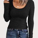 Nadorine Women's Ribbed Long Sleeve T-Shirts