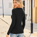 Nadorine Women's Ribbed Long Sleeve T-Shirts
