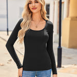 Nadorine Women's Ribbed Long Sleeve T-Shirts