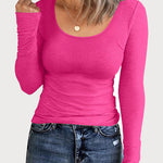 Nadorine Women's Ribbed Long Sleeve T-Shirts