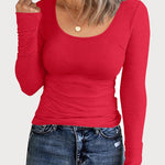 Nadorine Women's Ribbed Long Sleeve T-Shirts
