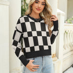 Zeagoo Womens 2024 Fall Crewneck Cropped Sweater