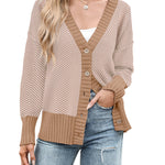 Nadorine Women's Open Front Oversized Soft Knit Sweater Cardigan