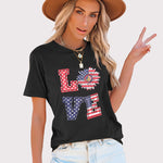 Nadorine American Flag Shirts Short Sleeve Patriotic Shirt