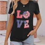 Nadorine American Flag Shirts Short Sleeve Patriotic Shirt