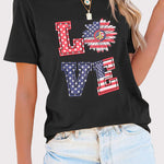 Nadorine American Flag Shirts Short Sleeve Patriotic Shirt