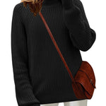 Nadorine Women's 2024 Fall Turtleneck Sweaters Loose Knit Pullover
