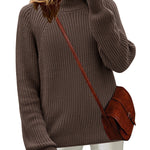 Nadorine Women's 2024 Fall Turtleneck Sweaters Loose Knit Pullover