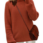 Nadorine Women's 2024 Fall Turtleneck Sweaters Loose Knit Pullover