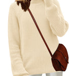 Nadorine Women's 2024 Fall Turtleneck Sweaters Loose Knit Pullover