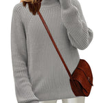 Nadorine Women's 2024 Fall Turtleneck Sweaters Loose Knit Pullover