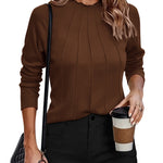 Zeagoo Womens Long Sleeve T Shirts Casual Mock Neck Tops