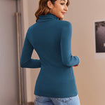 Zeagoo Women's Turtleneck Shirts Ribbed Pullover Sweater