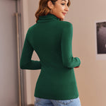 Zeagoo Women's Turtleneck Shirts Ribbed Pullover Sweater