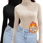 Zeagoo Women's Turtleneck Shirts Ribbed Pullover Sweater