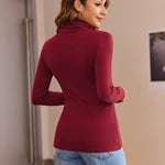 Zeagoo Women's Turtleneck Shirts Ribbed Pullover Sweater