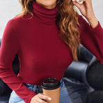 Zeagoo Women's Turtleneck Shirts Ribbed Pullover Sweater