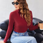 Zeagoo Women's Turtleneck Shirts Ribbed Pullover Sweater