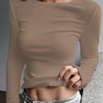 Zeagoo Womens Thermal Long Sleeve Shirts Stretch Crewneck T-Shirt