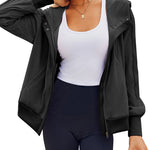 Zeagoo Womens Corduroy Knit Hoodies Zip Up Shirt Jacket