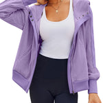 Zeagoo Womens Corduroy Knit Hoodies Zip Up Shirt Jacket