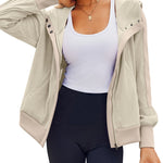 Zeagoo Womens Corduroy Knit Hoodies Zip Up Shirt Jacket