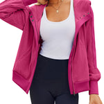 Zeagoo Womens Corduroy Knit Hoodies Zip Up Shirt Jacket