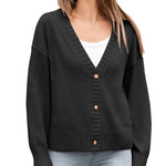 Nadorine Women's Cropped Cardigan 2024 Fall Button Sweaters